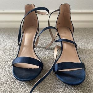 Navy blue dress shoe